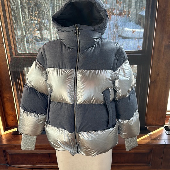 Ladies Green White‎ Winter Jacket Skiing Alt Obenmeyer X4